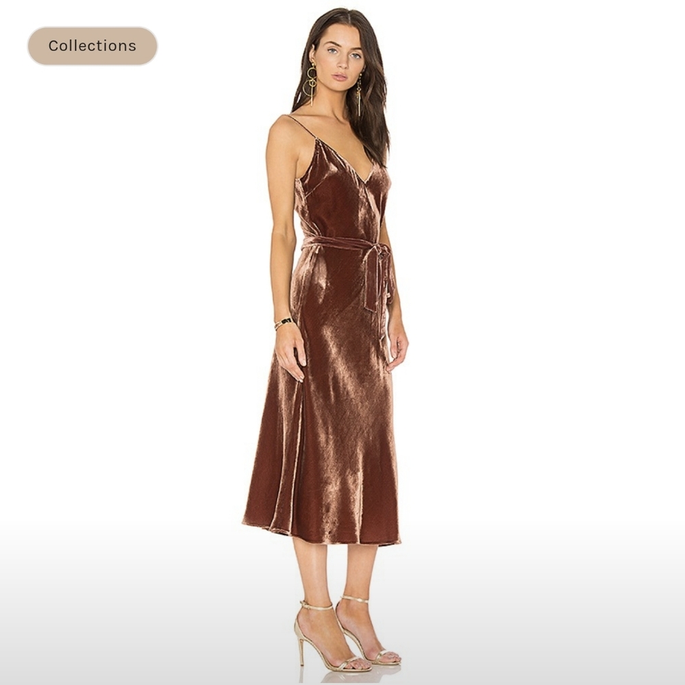 FRAME velvet slip dress